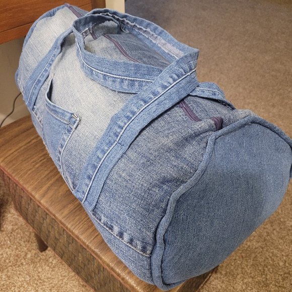 HANDMADE Denim Duffle Bag